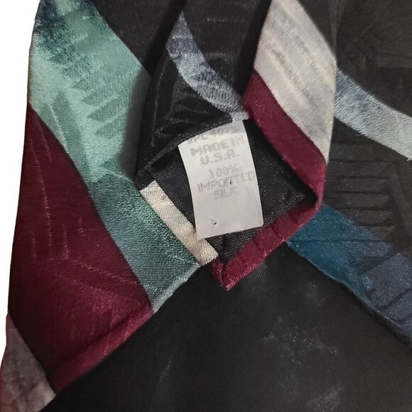 Resilio 100% Imported Silk Tie multicolored made in USA - Picture 2 of 5